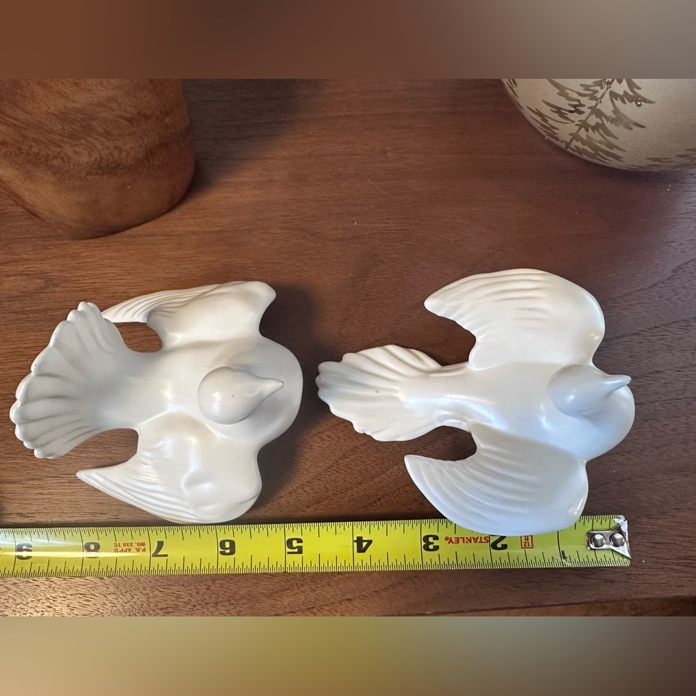 Vintage White Porcelain Dove Figurines – Pair | Wedding / Home Décor / MCM - Picture 7 of 7